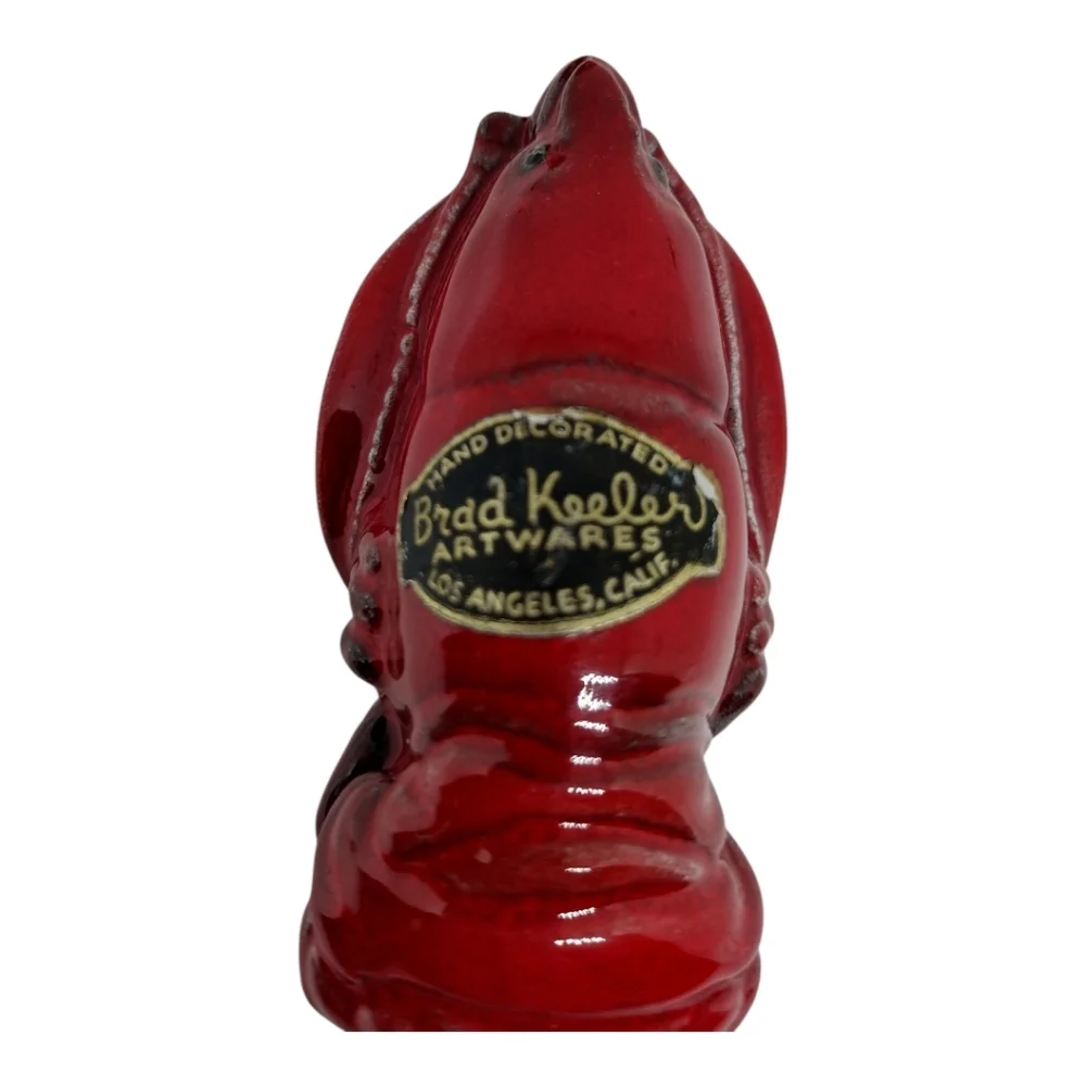 Rare Vintage Brad Keeler Ceramic Lobster Salt and Pepper Shakers‎